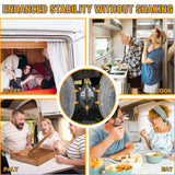 Camper Wheel Chock Stabilizer 2 Sets for RV Travel Trailer Heavy Duty X-Shaped RV Stabilizer Wheel Chock Anti-Move Tire Wheel Chock