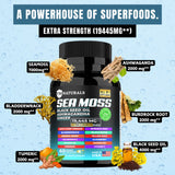 TM Naturals Sea Moss with Black Seed Oil for Hair & Ashwagandha - Immune & Energy Support - 60 Vegan Capsules with Free Pill Box1