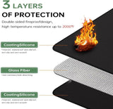 Under Grill Mat for Outdoor Grill, Double-Sided Fireproof Grill Pad, Indoor Fireplace/Fire Pit Mat, Oil-Proof Waterproof BBQ Protector for Decks and Patios，65 x 48 inches