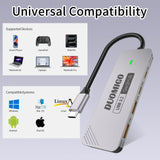 Duomigo USB-C 3.2 Hub 4 in 1 10Gbps,With 2 USB C 3.2 & 2 USB-A 3.2, USB 3.2 Gen 2 Splitter USB Expander for Chromebook Surface Pro 3 iMac PS4 Laptop Xbox Flash Drive
