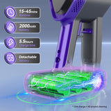 Cordless Vacuum Cleaner, 350W 30Kpa 45 Mins Runtime Powerful Stick Vacuum, 6 in 1 Handheld Vacuum for Home Pet Hair Carpet Hard Floor V90 (Purple)