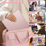 Akocrsiy 15.6 Laptop Computer, 12GB RAM 512GB SSD, Intel Alder Lake N150 (up to 3.6GHz), Windows 11 Pro Laptop Computer Pink, for Student, Home Office, Business