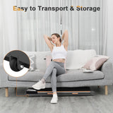 2.5Hp Walking Pad, Walking Area 2 in 1 Under Desk Treadmill,300lb Walking Treadmill with Remote Control and LED Display, Quiet, Compact & Small Treadmill for Home & Office, Black