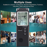 RONY Mini Digital Voice Recorder with A-B Repeat - Rechargeable One-key Start Voice Activated Recording Device with Playback Noise Reduction USB Cable for Meeting Music Concert Lecture Interview