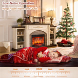 72-Inch Electric Fireplace TV Stand with Antique White Mantel, Vintage Entertainment Center for TVs up to 80", Homestyle Living Room Console