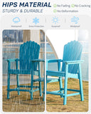 Wingyz Adirondack Outdoor Bar Stools - Set of 2, Double Trays and Removable Trays