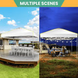 SANOPY 10' x 10' Outdoor Canopy Party Tent EZ Pop Up Canopy Commercial Instant Canopies Gazebo with Air Vent, 8 Stakes & 4 Ropes & 4 Sandbags for Beach Wedding Picnics Camping