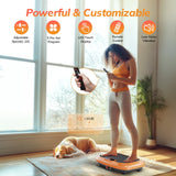TCISA Vibration Plate Exercise Machine,Whole Body Fitness Workout Equipment,Vibration Plate for Lymphatic Drainage,Remote Control and Resistance Bands,Orange