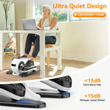 TCISA Under Desk Elliptical Machine,Electric Portable Pedal Exerciser for Seniors,Home and Office Workout,Remote Control & 12 Adjustable Speeds,Black