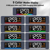 DOQAUS 15" Digital Wall Clock, Large Display LED Digital Clock with Remote Control, for Living Room Decor, Automatic Brightness Dimmer with Date Week Temperature Alarm clock Timer (Orange)