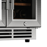 Simzlife Wine and Beverage Refrigerator, Wine Cooler- 20 Bottles&60 Cans, Built-in/Freestanding Dual Zone Wine Fridge with Glass Door, Removable Shelves for Home/Bar/Office