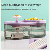 2 In 1 Pet Water Fountain + Cat Feeder, 3L Pet Water Dispenser for Cat Dog Food Bowl Bottle