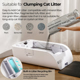 Open Top Self Cleaning Cat Litter Box,Automatic Litter Box for Multiple Cats,Smart App Control with Health Tracking,Dual Safety Sensors and Odorless,Includes Free Clumping Litter and Waste Bags