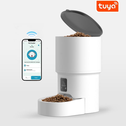 Automatic Pet Feeders WiFi 2.4Ghz Smart Cat Feeder APP Control Remote Feeding- Timed Cat Food Dispenser