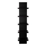 Black 5-Tier Floating Shelves 31x7.2 Inch - Industrial Wall Shelves for Bedroom & Living Room Storage