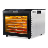 Cercker Food Dehydrator Machine 7 Stainless Steel Trays, 6ft² Jerky Dehydrator 800W, 190ºF Food Dryer