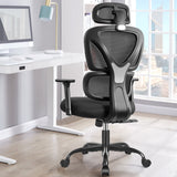 Coolhut Ergonomic Office Chair, High Back Adjustable Computer Desk Chair with Lumbar Support, 300lb, Black