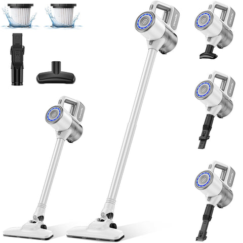 Cordless Vacuum Cleaner, 30Kpa Stick Vacuum with 35 Mins Runtime, 6-in-1 Lightweigt Handheld Vacuum Portable for Home Hard Floor, Pet Hair