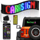 DOQAUS Programmable LED Sign, Scrolling Bright Advertising LED Signs, Flexible Digital Sign Bluetooth App Control Custom Text LED Display for Store Car Bar Hotel Home Office (25''x6'')