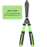 DRM-GDNER 23＂Hedge Shears with Serrated Blades and Dual Shock Absorbing Pads，Green