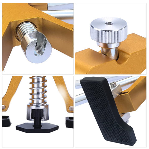 Aiqeek 79PCS Auto Dent Puller Kit - Adjustable Golden Dent Remover Tools Paintless Dent Repair Kit Dent Lifter Puller for Car Large & Small Ding Hail Dent Removal