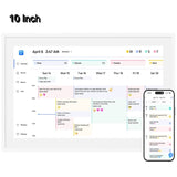 Dragon Touch Digital Calendar with Chore Chart - Full HD 1080P, 10" Interactive Touchscreen, Smart Family Scheduler for Wall or Desk Mounting-White