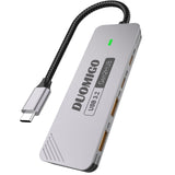 Duomigo USB-C 3.2 Hub 4 in 1 10Gbps,With 2 USB C 3.2 & 2 USB-A 3.2, USB 3.2 Gen 2 Splitter USB Expander for Chromebook Surface Pro 3 iMac PS4 Laptop Xbox Flash Drive