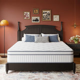 Queen Mattress, 10 Inch Queen Size Mattresses in a Box, Hybrid with Gel Memory Foam and Pocketed Springs for Motion Isolation & Enhanced Support, Medium Firm