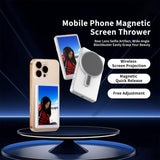 Magnetic selfie display for mobile phones, real-time camera sync, Bluetooth remote control button, stand-alone photo taking