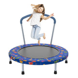 Mersco 36" Trampoline for Kids Indoor Trampoline with Handle for 2+ Years Kids Print