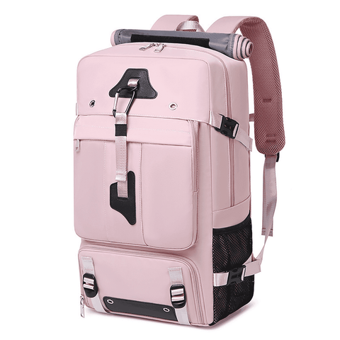 New Fashionable And Advanced Feeling Extra Larger 50L Travel Backpack For Adults, Men Women, Waterproof, Suitable For Hiking, Mountain Climbing, Business Trips Laptop Backpack Boarding Bag,Pink