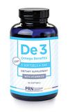 PRN-De3 Omega 3 Fish Oil for Dry Eyes - 2240mg EPA & DHA in Triglyceride Formula - New & Improved - Burpless - 1 Serving, 1 Month Supply