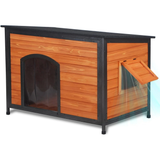 43.3"L Outdoor Dog House for Small Medium Large Dogs Outside Chew Proof Iron Frame Dog Kennel Raised Design