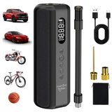 Tire Inflator with Digital Tire Pressure Gauge, Portable One Click Smart Car Pump, 1Min Fast Inflate Electric Bike Pump, 150PSI Air Compressor for Car, Motorcycle, Ball, Bicycle and More12