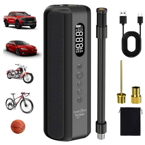 Tire Inflator with Digital Tire Pressure Gauge, Portable One Click Smart Car Pump, 1Min Fast Inflate Electric Bike Pump, 150PSI Air Compressor for Car, Motorcycle, Ball, Bicycle and More12