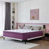 Queen Mattress, 10 Inch Hybrid Mattress with Cooling Memory Foam, Cat Paw Pattern, Individual Pocket Coils & 3D Mesh Fabric for Motion Isolation – Medium Firm, No Fiber-Glass