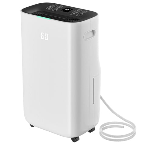 Rocyis  70-80 Pint Max(DOE Rating 24.4 pints/day)Dehumidifier for Home With a 1.45 gallon(6.5 L) water tank, Auto Drain or Manual Drainage , for Basements Large Room  6,000 sq. ft.
