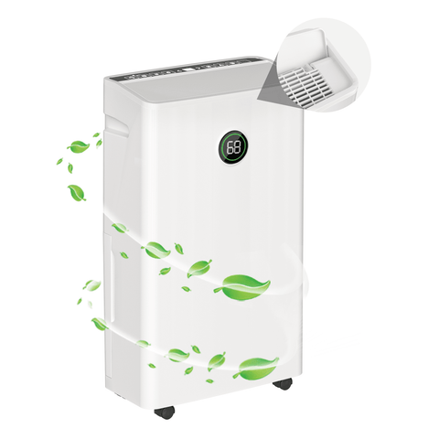 Rocyis  Dehumidifier for Home With a 1.45 gallon(5.5 L) water tank, Auto Drain or Manual Drainage , for Basements Large Room 70-80 Pint Max(DOE Rating 24.4 pints/day) 6,000 sq. ft.