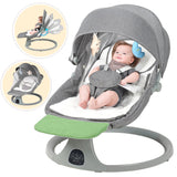 SACVON Baby Swing for Infants to Toddler, Baby Rocker for Infants with 5 Sway Ranges,Bluetooth Support Bouncers for 0-24 Months, Dark Gray