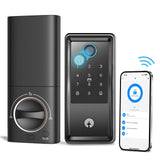 SANOPY G6 Smart Deadbolt Door Lock with Keypad, Built-in WiFi, Fingerprint Door Lock, Keyless Entry Electronic Dead Bolt, Auto Lock&One Touch Lock, App Control, Black