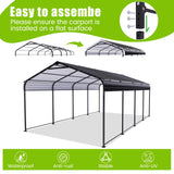 SANOPY Metal Carport 10'x30' Heavy Duty Garage Car Port for Cars and Boats