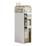 SEEDAY Bathroom Storage,3-Tiers Slim Waterproof Narrow Storage Cabinet,Storage Floor Cabinet with Drawers for Small Spaces
