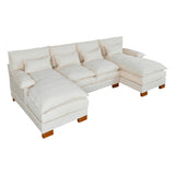 Sectional Couches for Living Room, U Shaped Couches Sectional Sofa with Double Chaise, Black Sofa Couch Sectional Couch for Apartment, Living Room Couch, Belge