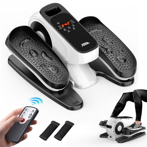 TCISA Under Desk Elliptical Machine,Electric Portable Pedal Exerciser for Seniors,Home and Office Workout,Remote Control & 12 Adjustable Speeds,Black