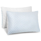 Thinway Pillows Standard Size Set of 2, Memory Foam Cooling Bed Pillows Hotel Reversible Pillow with Washable Removable Cover for Back, Stomach or Side Sleepers, OEKO-TEX Certified