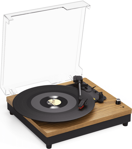 1231 Turntable Record Player with 3-Speed Belt-Drive, Vinyl Records Player with Built-in Speakers and Bluetooth, RCA/AUX/Headphone Out, Auto Off