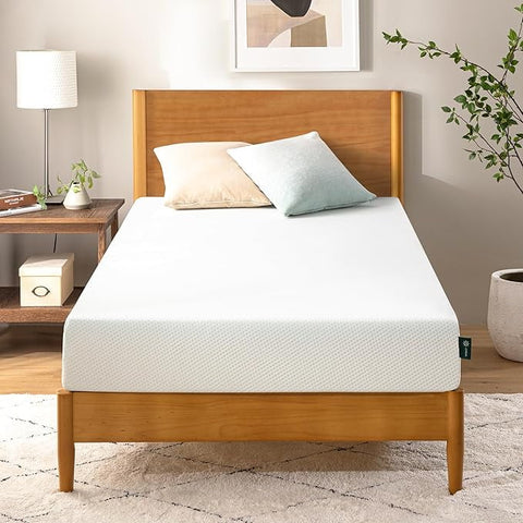 Queen Mattress 10” - 2-Sided Design Machine Washable Cooling CoverPressure Relieving Memory Foam - Fiberglass Free