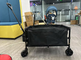 Vecukty Collapsible Wagon Cart , Portable Multifunctional Camping Cart for Camping, Beach, Picnic, Shopping, Black