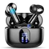 Wireless Earbuds, Bluetooth Headphones 5.4 HiFi Stereo, Wireless Earphones with ENC Noise Cancelling Mic, IP7 Waterproof in Ear Wireless Headphones, LED Digital Display Ear Buds, Touch Control, Black