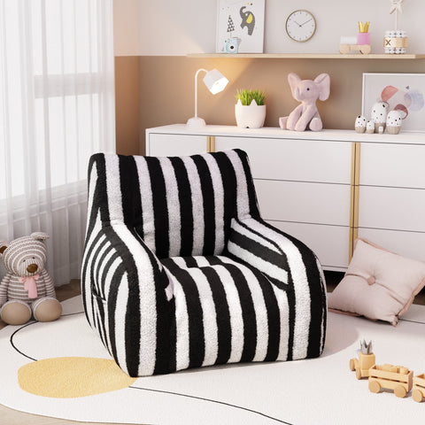 YINIX Teddy Kids' Compressed Foam Bean Bag Chair, Black